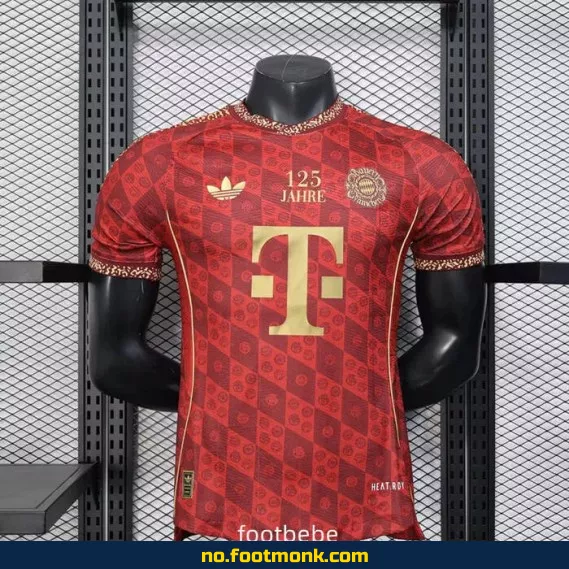 FC Bayern München 2025 125-årsjubileum konseptdrakt – rød fotballdrakt