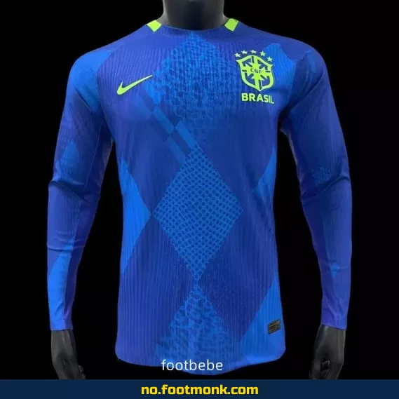 Brasil 2025 Langermet Fotballdrakt – Offisiell Fotballtrøye for Voksne og Barn