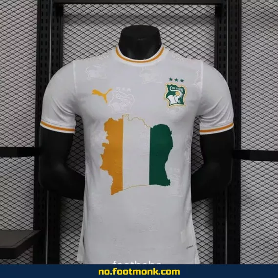 Ellevill Côte d'Ivoire 2024-2025 Hjemmedrakt – Hvit Fotballdrakt for Voksne/Barn – Offisiell Fotballtrøye med Trykk – Kjøp Nå!