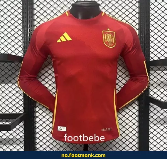 Spanias offisielle hjemmedrakt 2024 – Langermet fotballdrakt (autentisk) – Kjøp nå