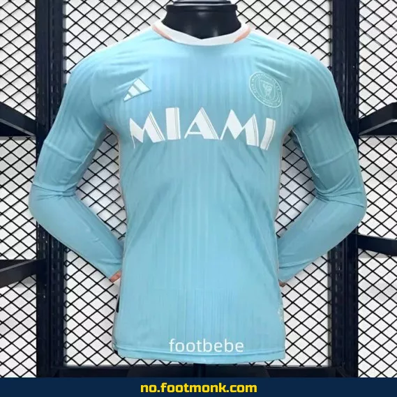 Inter Miami 2024/2025 Bortedrakt Langermet Tredjeutgave – Offisiell Fotballdrakt for Voksne og Barn – Autentisk Fotballtrøye med Navn