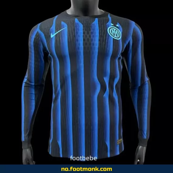 Inter Milan Hjemmedrakt 2025/2026 Langermet Fotballdrakt – Offisiell Klubbtrøye for Voksne og Barn