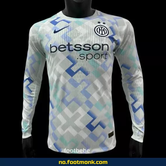 Inter Milan 2025-2026 Bortedrakt Langermet Fotballdrakt – Offisiell Klubbdrakt for Voksne og Barn – Kjøp Nå på Nett