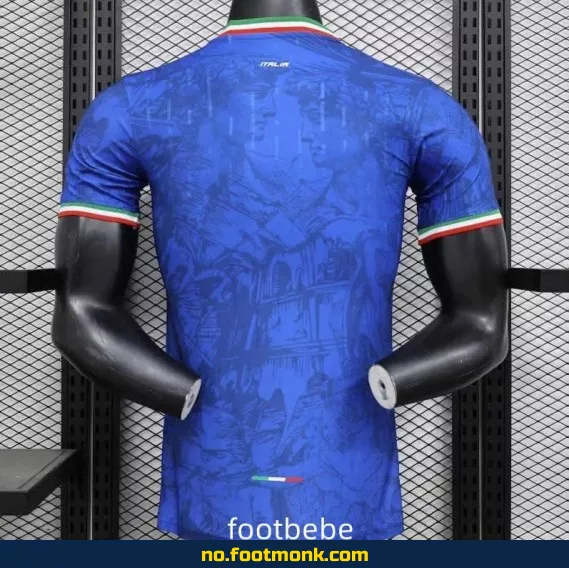Spesiell utgave 2024 Italia fotballdrakt i blå – offisiell drakt med trykk