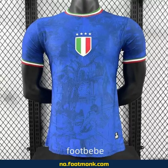 Spesiell utgave 2024 Italia fotballdrakt i blå – offisiell drakt med trykk