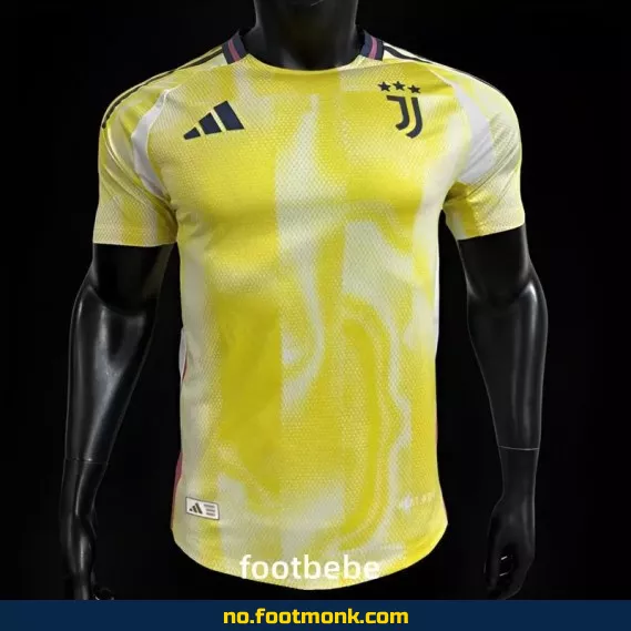 Juventus bortedrakt 2024/2025 – Gul fotballdrakt for herrer/damer/barn – Offisiell fotballtrøye med trykk – Kjøp billige fotballdrakter online