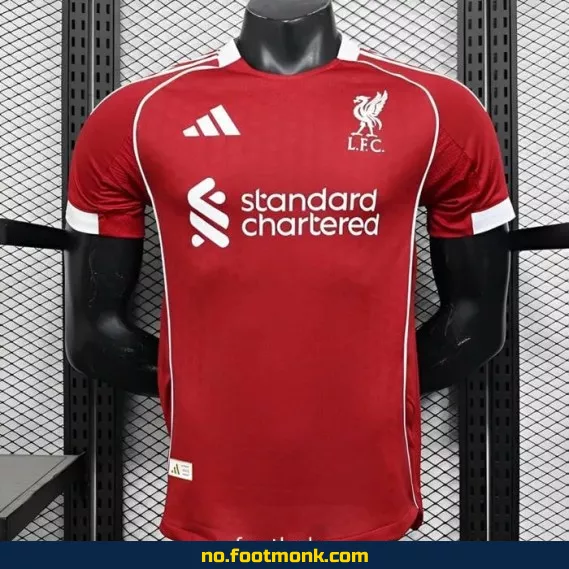 Liverpool FC Hjemmedrakt 2025/2026 – Authentisk Fotballdrakt for Voksne og Barn | Kjøp Offisiell Fotballdrakt på Nett