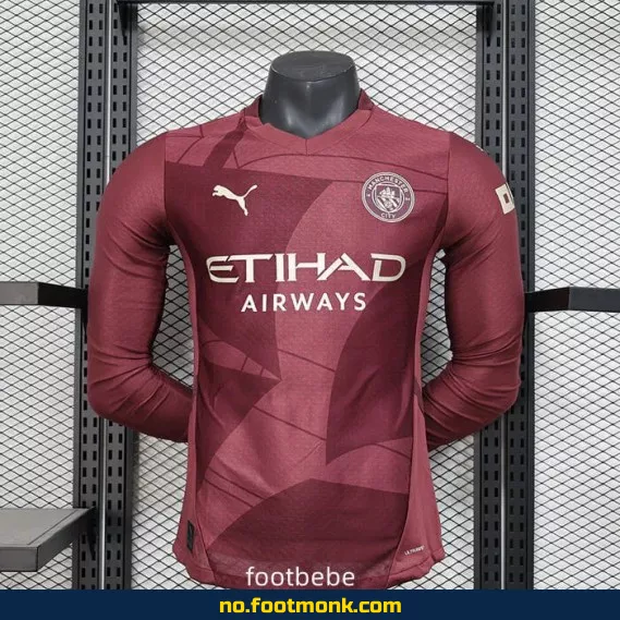 Manchester City 2024/2025 Bortedrakt Tredje Uniform Langermet – Offisiell Fotballdrakt for Voksne og Barn – Kjøp Nå