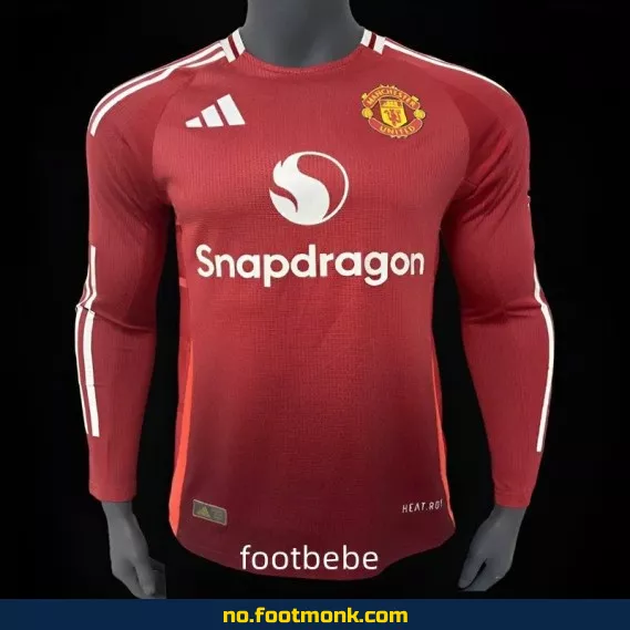 Manchester United Hjemmedrakt 2024/2025 Langermet Fotballdrakt – Offisiell Klubbdrakt for Voksne og Barn