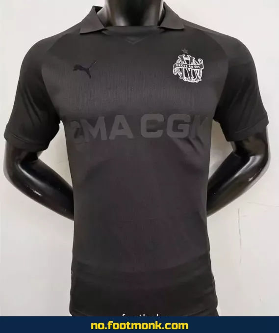 Olympique Marseille 2024-2025 125-årsjubileum svart fotballdrakt – Offisiell drakt for voksne og barn