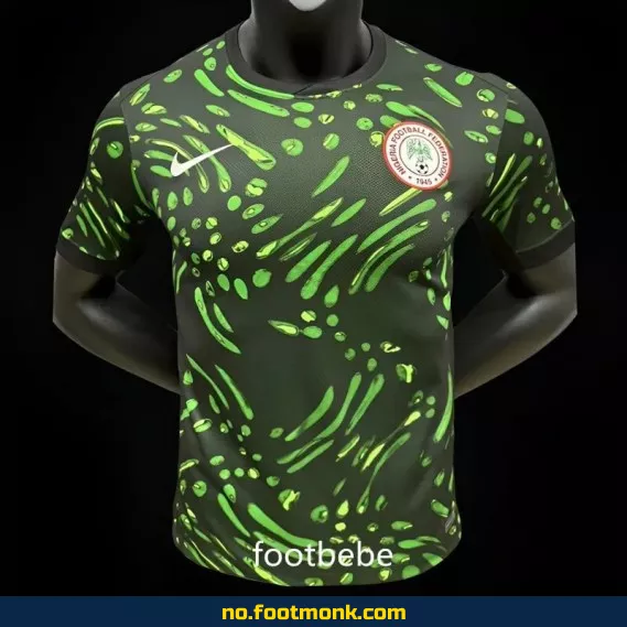 Nigeria 2024 Hjemmedrakt – Svart/Grønn Fotballdrakt | Offisiell Fotballtrøye for Voksne og Barn | Kjøp Nå