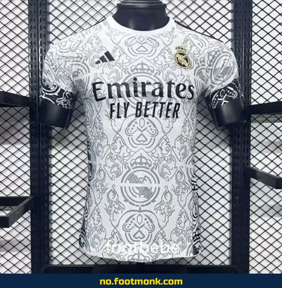 Real Madrid 2024/2025 Hjemmedrakt Hvit – Spesialutgave – Fotballdrakt for Voksne/Barn – Offisiell Klubbdrakt med Trykk – Kjøp Nå