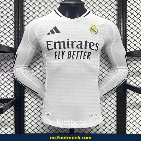 Ekte Real Madrid hjemmedrakt 2024/2025 langermet – Fotballdrakt for voksne og barn | Offisiell nettbutikk