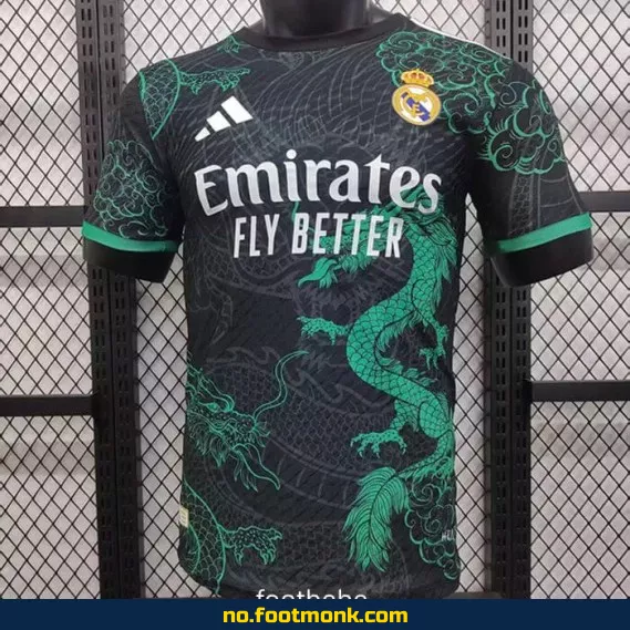 Ekte Real Madrid Fotballdrakt 2025-2026 – Grønn Dragon Design | Offisiell Fotballtrøye for Voksne og Barn | Kjøp Nå