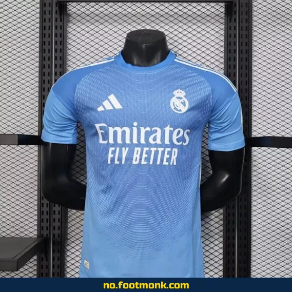 Real Madrid 2025/2026 Keeperdrakt – Offisiell målvaktsdrakt i blå – Fotballdrakt med trykk – Kjøp nå