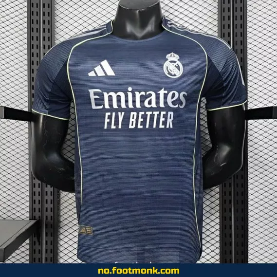 Ekte Real Madrid 2025-2026 Bortedrakt – Kjøp Offisiell Fotballdrakt med Navn | Fotballtrøye for Voksen/Barn