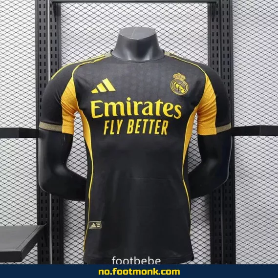 Ekte Real Madrid Fotballdrakt 2025-2026 – Svart | Offisiell Fotballtrøye for Voksne og Barn | Kjøp Nå