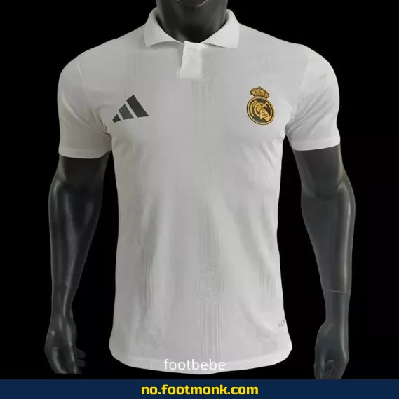Real Madrid 2025 Hjemmedrakt Polo Hvit – Autentisk Fotballdrakt for Voksne og Barn | Kjøp Offisiell Fotballdrakt på Nett