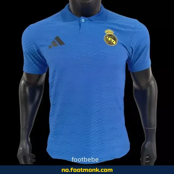 Ekte Real Madrid 2025 Polo Fotballdrakt i Blå – Offisiell Fotballtrøye for Voksne og Barn | Kjøp Billige Fotballdrakter Online