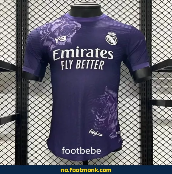 Authentisk Real Madrid x Yamamoto Fotballdrakt 2024-2025 – Lilla Fotballtrøye for Voksne/Barn | Offisiell Klubbdrakt med Navn/Trykk | Spesialdesign fra Nettbutikk