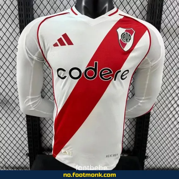 River Plate Hjemmedrakt 2024/2025 Langermet Fotballdrakt – Offisiell Klubbtrøye for Voksne og Barn