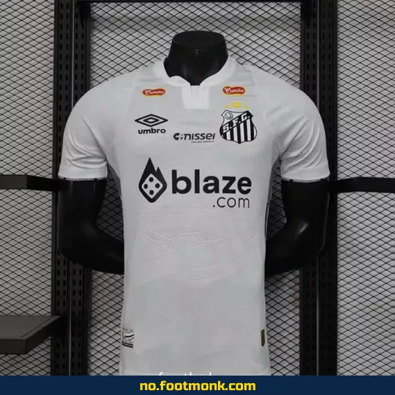 Santos 2024/2025 Hjemmedrakt Hvit Med Sponsor – Offisiell Fotballdrakt for Barn og Voksne | Kjøp Fotballdrakter Online