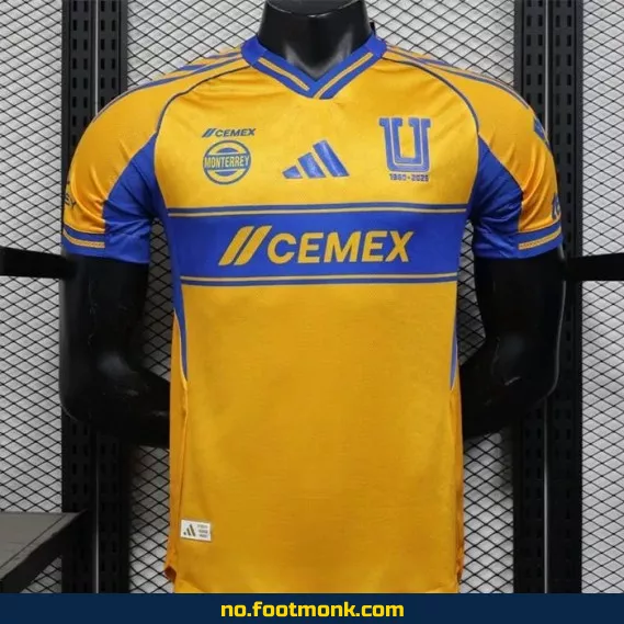 Tigres UANL 2025 Hjemmedrakt 65-årsjubileum – Offisiell Fotballdrakt i Gul – Kjøp Fotballtrøye for Voksne og Barn