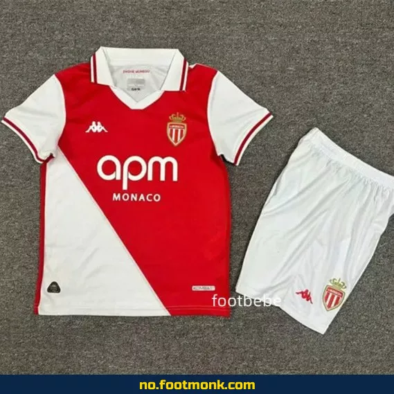 AS Monaco hjemmedrakt 2024/2025 for barn – kjøp offisiell fotballdrakt for barn