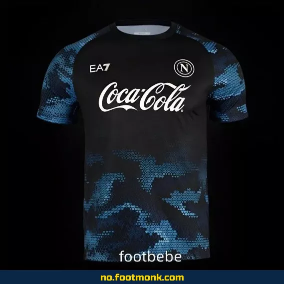 Napoli treningsdrakt 2024-2025 marinblå – Fotballdrakt for voksne og barn, offisiell klubbdrakt, fotballtrøye med trykk, til salgs i nettbutikk