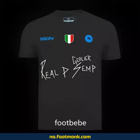 Geolier 2024 Spesialutgave Svart Fotballdrakt – Napoli – Offisiell Klubbdrakt for Voksne og Barn