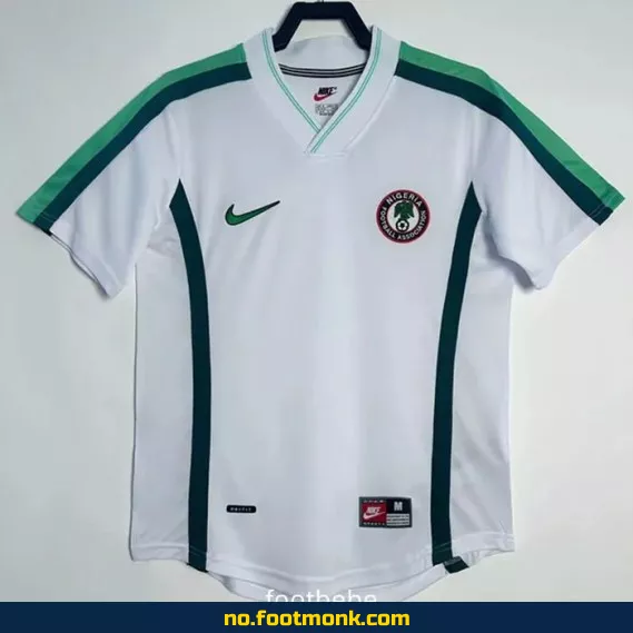 Nigeria Vintage 1998 Eksteriør Hvit Fotballdrakt – Autentisk Replica