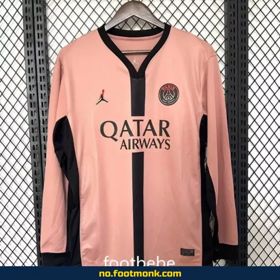 PSG 2024-2025 Offisiell Tredje Drakt Med Langermet Rose – Fotballdrakt for Voksne og Barn – Kjøp Nå