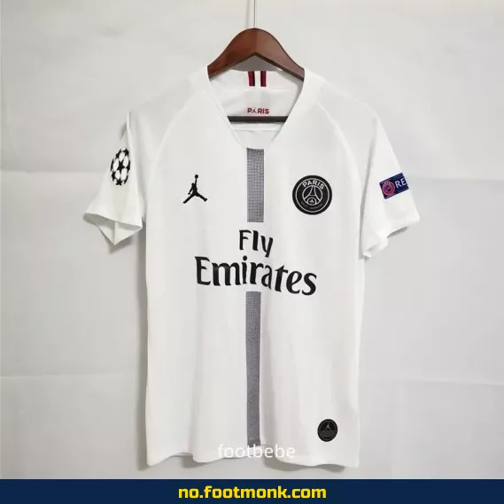 PSG Jordan Vintage Fotballdrakt 2018-2019 Hvit – Offisiell Fotballtrøye for Voksne og Barn