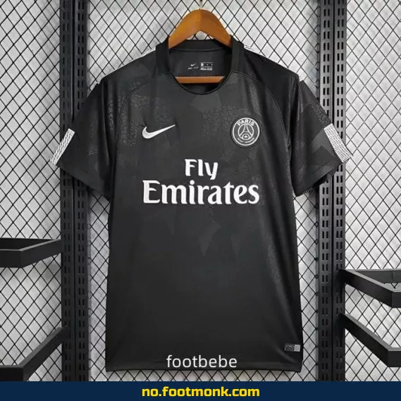 PSG Vintage Fotballdrakt 2017-2018 Tredje Drakt Svart – Autentisk Fotballtrøye for Voksne og Barn