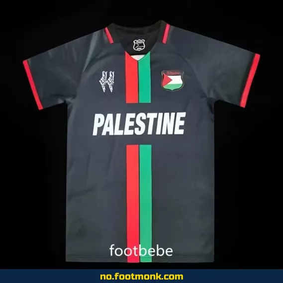 Palestina Fotballdrakt 2023-2024 Svart – Offisiell Klubbdrakt, Fotballtrøye for Voksne og Barn
