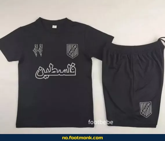 Palestina Fotballdrakt for Barn 2024-2025 – Svart | Offisiell Klubbdrakt | Fotballtrøye med Navn | Billige Fotballdrakter