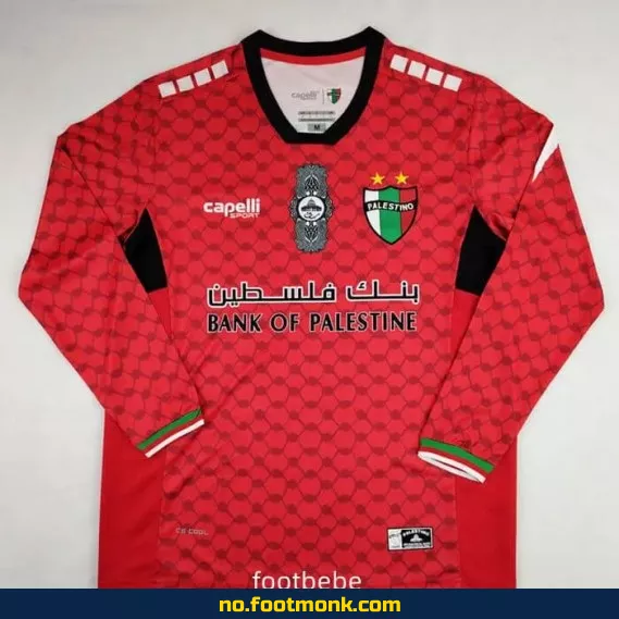 Palestino 2024/2025 langermet fotballdrakt rød – Offisiell drakt til salgs | Fotballdrakter for voksne og barn