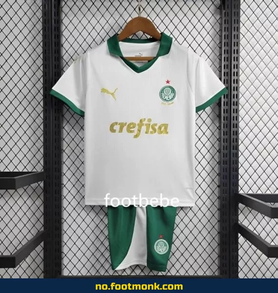 Palmeiras Fotballdrakt 2024-2025 Hjemmebane Hvit for Barn – Offisiell Klubbdrakt