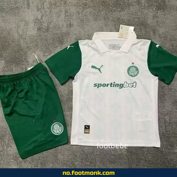 Palmeiras Fotballdrakt for Barn 2025-2026 Hvit – Offisiell Klubbdrakt