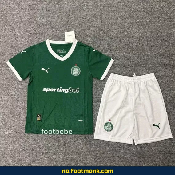 Palmeiras fotballdrakt for barn 2025-2026 – Grønn | Offisiell drakt | Fotballtrøye med navn | Kjøp billig fotballdrakt online