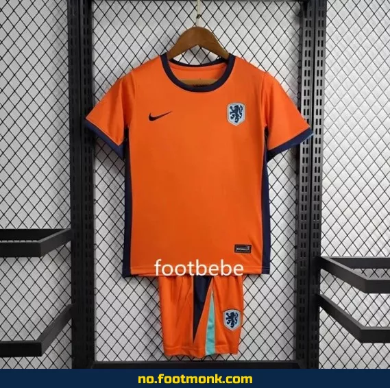 Orange hjemmedrakt for barn – Nederland 2024 | Fotballdrakter for barn, offisielle drakter, fotballtrøyer