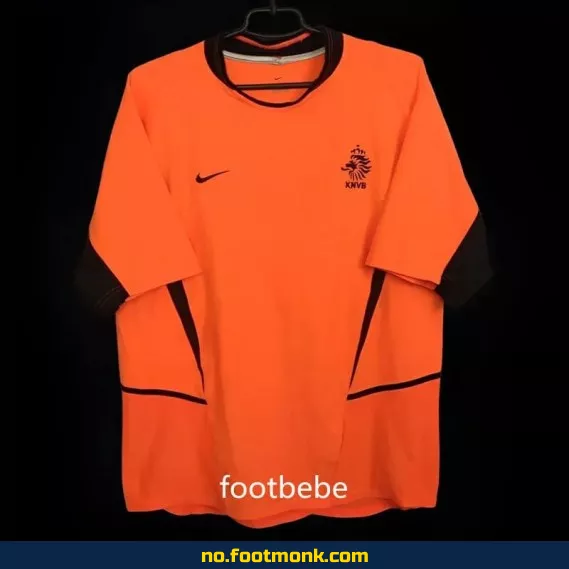 Vintage Nederland 2002 hjemmedrakt i oransje – Offisiell fotballdrakt for voksne og barn