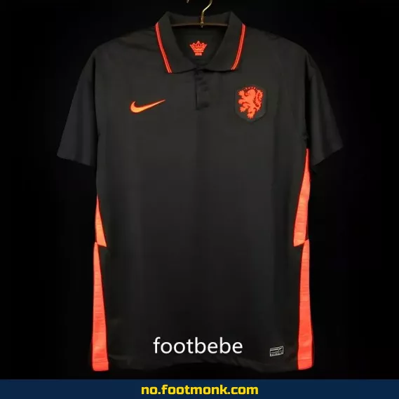 Vintage Nederland 2020 Borte Fotballdrakt – Svart – Offisiell Fotballtrøye