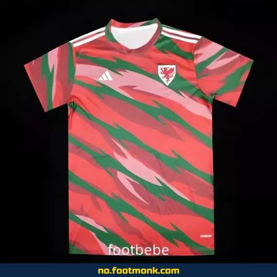 Wales 2024 Fotballdrakt Pre-Match Bånd – Offisiell Fotballtrøye for Voksne og Barn