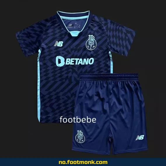 FC Porto 2024/2025 Bortedrakt Tredje Utgave – Blå Fotballdrakt for Barn – Autentisk