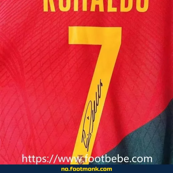Portugal hjemmedrakt 2022 med Ronaldo-signatur og trykk – Autentisk fotballdrakt for voksne og barn | Kjøp offisiell fotballdrakt online