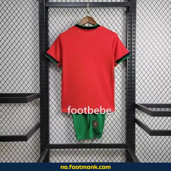 Portugal hjemmedrakt for barn Euro 2024 rød – kjøp offisiell fotballdrakt