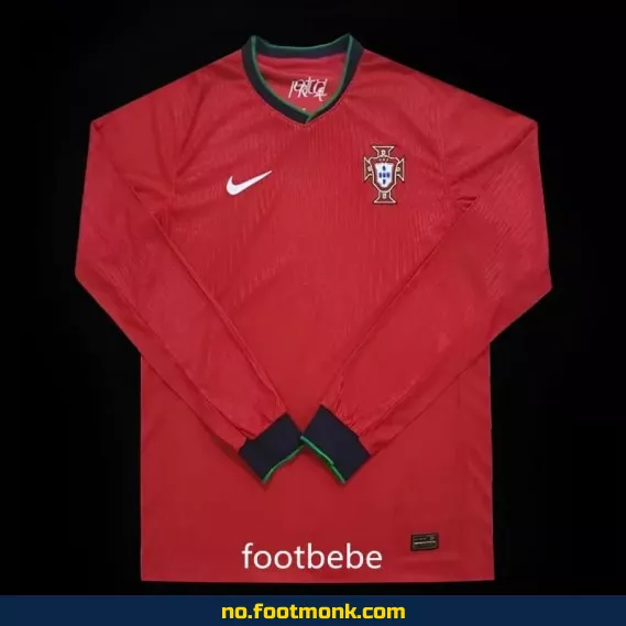 Portugal Euro 2024 Hjemmedrakt Langermet Fotballtrøye – Offisiell Fotballdrakt for Voksne og Barn – Kjøp Nå