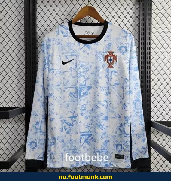 Portugal Euro 2024 bortedrakt med lange ermer – Offisiell fotballdrakt for voksne og barn