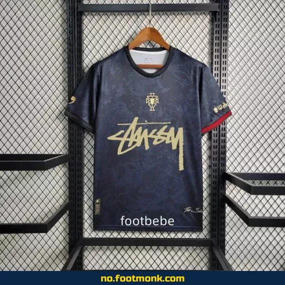 Portugal Stussy 2024 THE SIU svart fotballdrakt – Offisiell drakt, fotballtrøye med navn, autentisk design